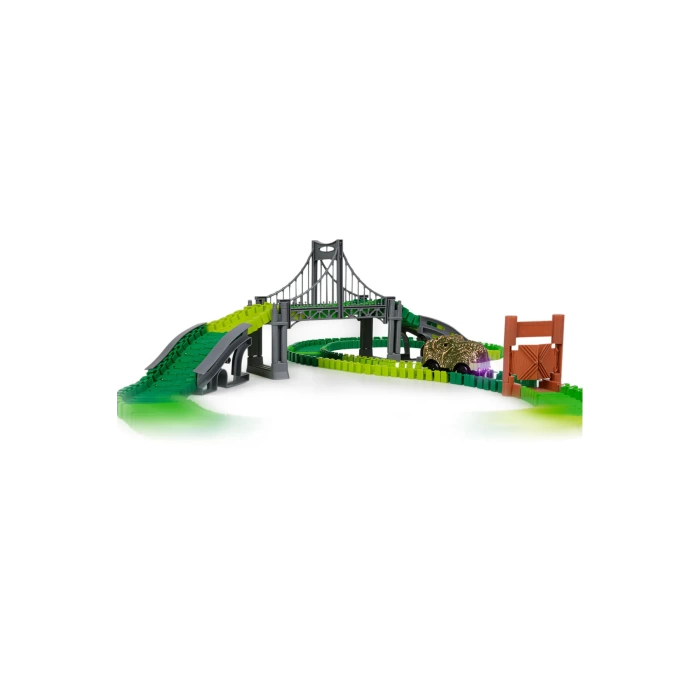 Dinozor Trucks 192 Parça Raylı Pist - Raylı Araç Oyuncak - Tren Oyuncak - Renkli Araç Yolu - Dino Trucks