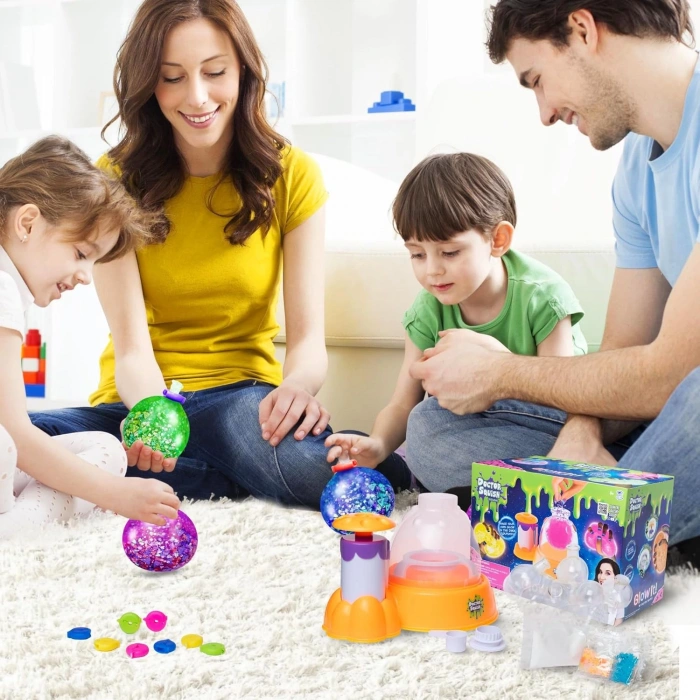 Doctor Squish Maker Station Neon, Parlak Simli Sukuşi Yapım Seti - Slime Yapma Seti - Doktor Sukuşi - Sukuşi Yap Oyuncak