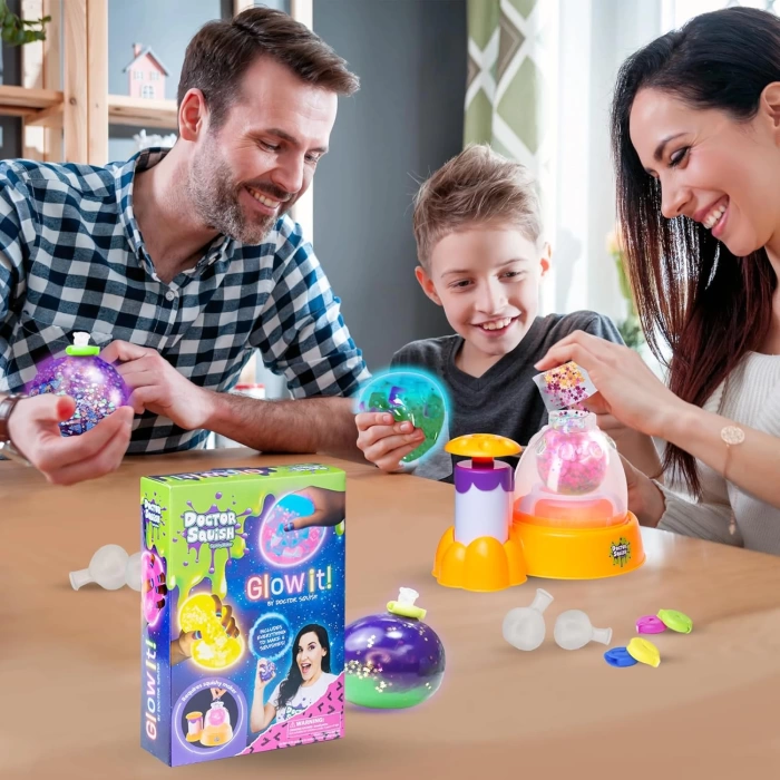 Doctor Squish Pack Refill Neon, Yedek Paket Parlak Simli Sukuşi Yapım Seti - Doktor Sukuşi - Sukuşi Yap Oyuncak