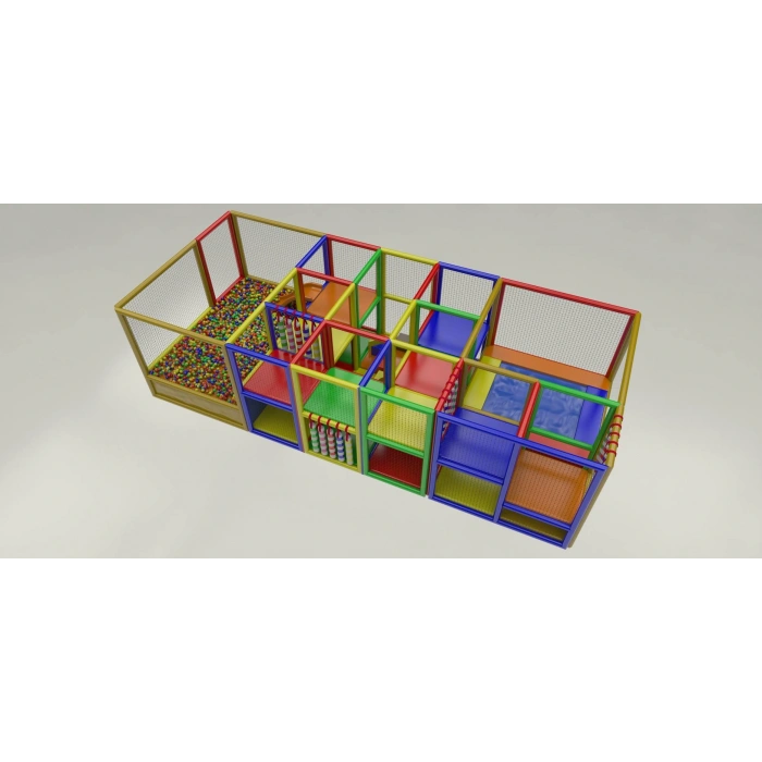 Double Oyun Havuzu ve Trambolin - Sünger Soft Play Top Havuzu Çocuk Oyun Alanı