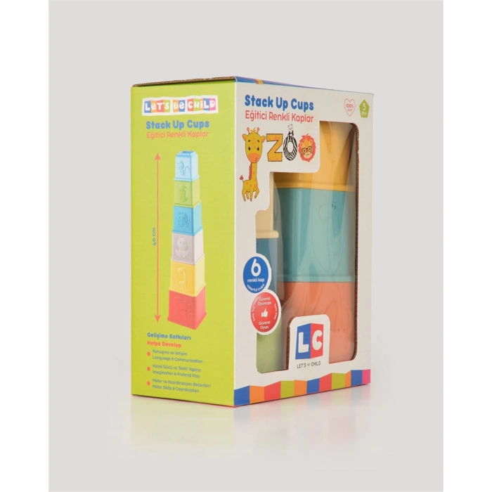 Eğitici Kare Renkli Kaplar - Üst Üste Dizme Oyunu - Kırılmaz Oyuncak - Kırılmaz Bebek Oyuncak - Kutu Dizme Oyunu