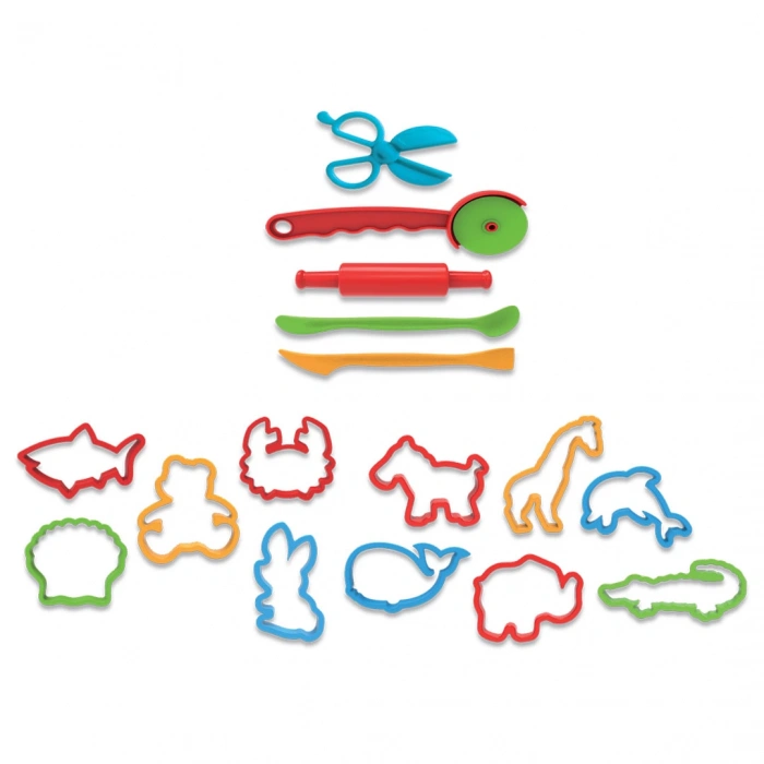 Eğlenceli Kalıplar Oyun Hamuru Kalıpları 19 Parça - Oyun Hamuru Seti - Hamur Setleri - Hamur Kalıpları