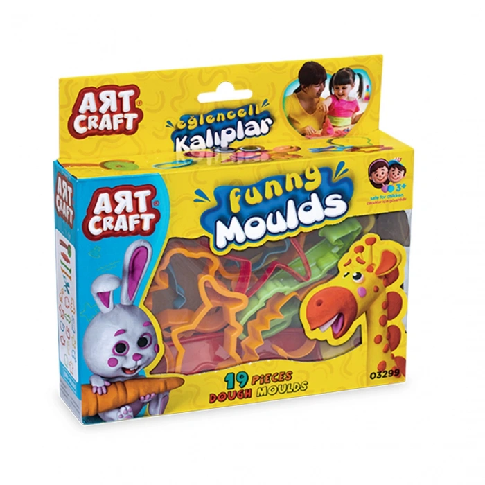 Eğlenceli Kalıplar Oyun Hamuru Kalıpları 19 Parça - Oyun Hamuru Seti - Hamur Setleri - Hamur Kalıpları