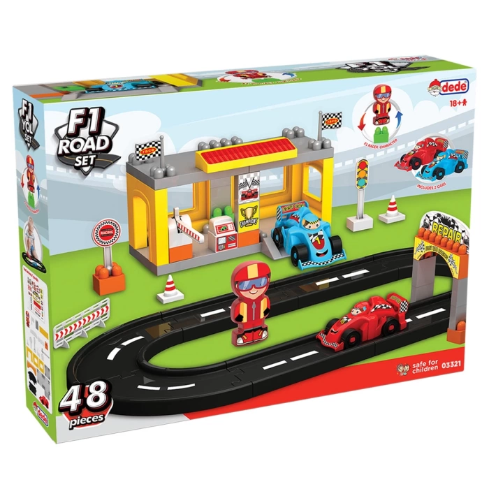F1 Yol Seti - Lego Oyuncağı - Lego Setleri - Bloklar - Lego Seti - Pist - Yarış Seti