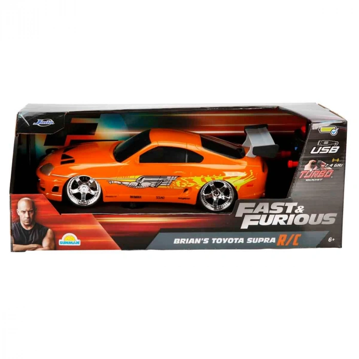 Fast & Furious Brian’s Toyota Supra 1:16 USB Şarjlı Uzaktan Kumandalı Araba - Kumandalı Araç - R/C Araba