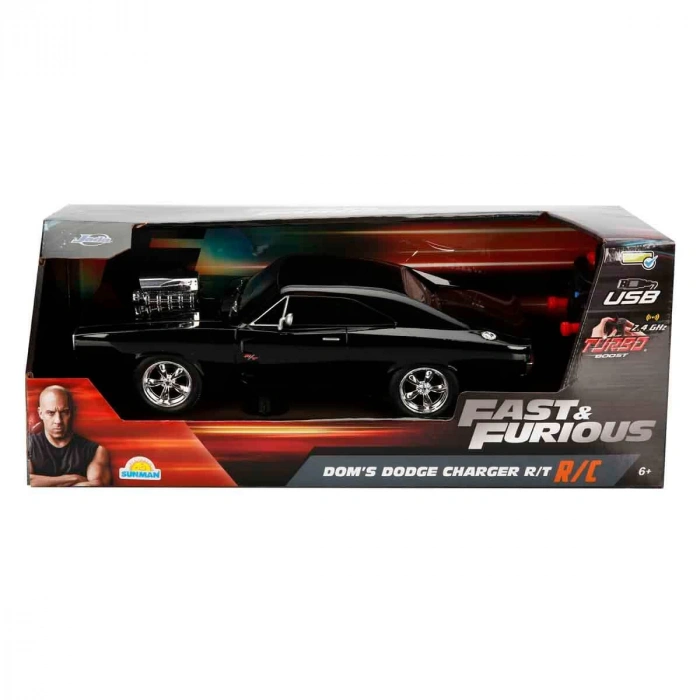 Fast & Furious Dom’s Dodge Charger R/T 1:16 USB Şarjlı Uzaktan Kumandalı Araba - Kumandalı Araç - R/C Araba