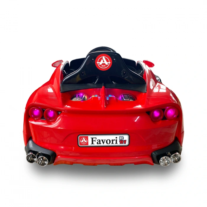Favori GT Kırmızı Uzaktan Kumandalı 4X2 12 Volt Akülü Araba - RC Ferrari Akülü Araba
