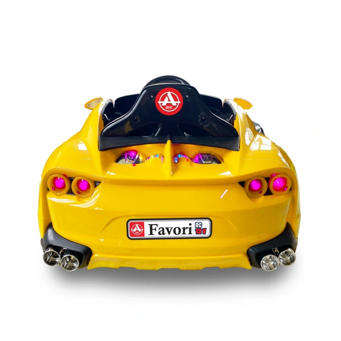 Favori GT Sarı Uzaktan Kumandalı 4X2 12 Volt Akülü Araba - RC Ferrari Akülü Araba