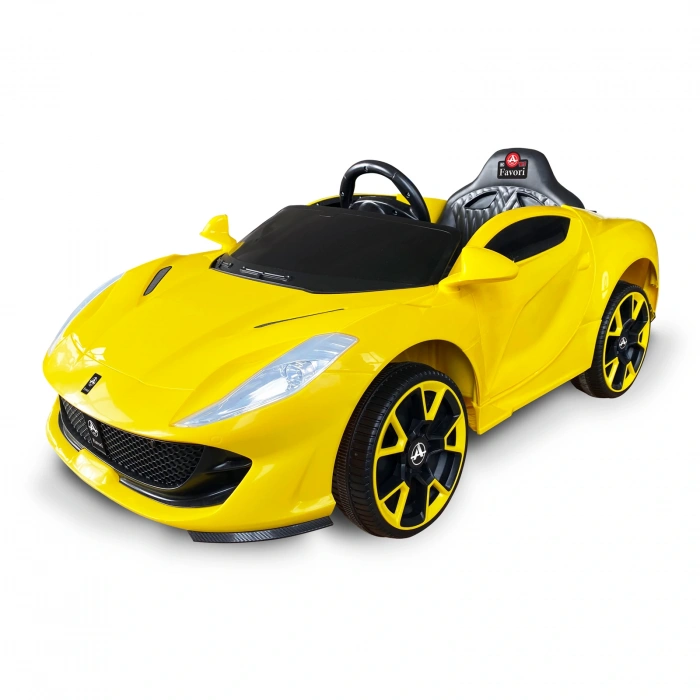 Favori GT Sarı Uzaktan Kumandalı 4X2 12 Volt Akülü Araba - RC Ferrari Akülü Araba