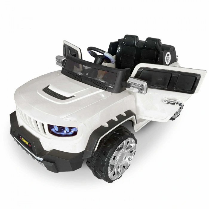 Fenomen Beyaz Uzaktan Kumandalı 4X4 12 Volt Çift Kişilik Akülü Araba - RC Jeep 4x4 Akülü Araba