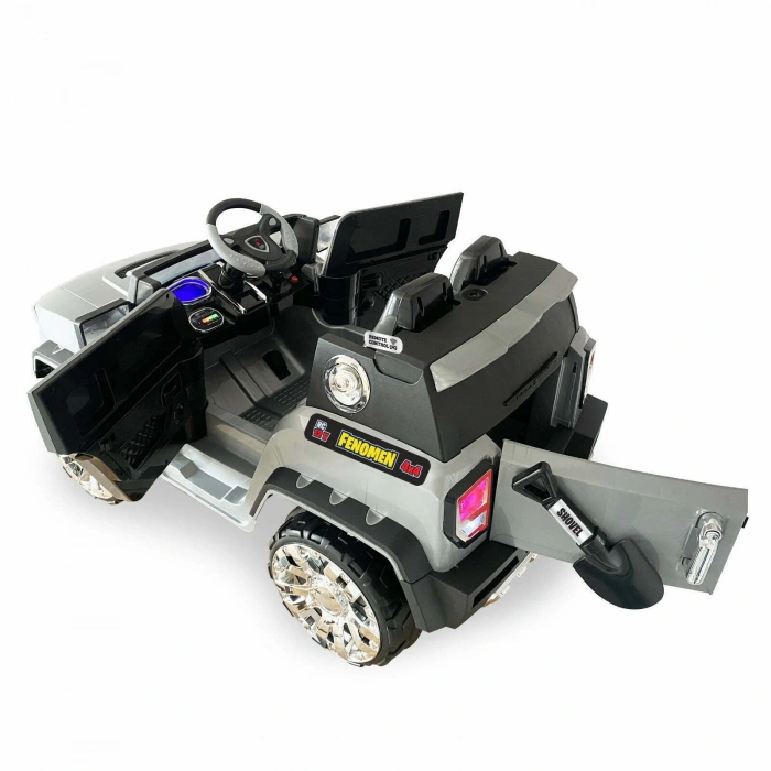 Fenomen Gri Uzaktan Kumandalı 4X4 12 Volt Çift Kişilik Akülü Araba - RC Jeep 4x4 Akülü Araba