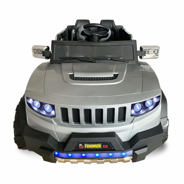 Fenomen Gri Uzaktan Kumandalı 4X4 12 Volt Çift Kişilik Akülü Araba - RC Jeep 4x4 Akülü Araba