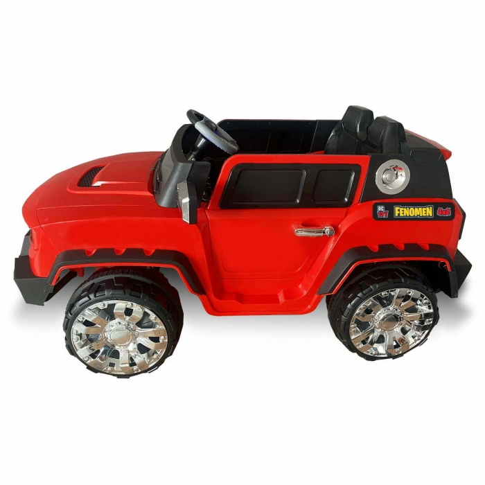 Fenomen Kırmızı Uzaktan Kumandalı 4X4 12 Volt Çift Kişilik Akülü Araba - RC Jeep 4x4 Akülü Araba