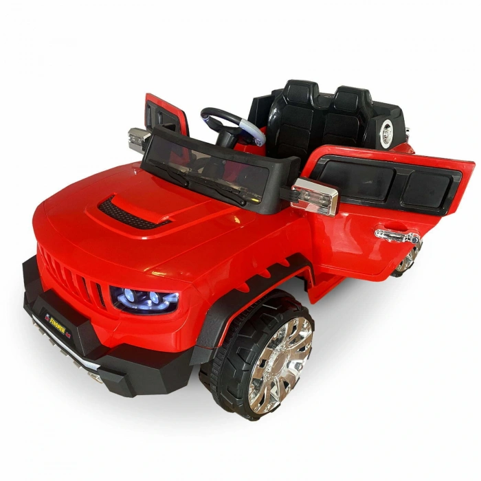 Fenomen Kırmızı Uzaktan Kumandalı 4X4 12 Volt Çift Kişilik Akülü Araba - RC Jeep 4x4 Akülü Araba