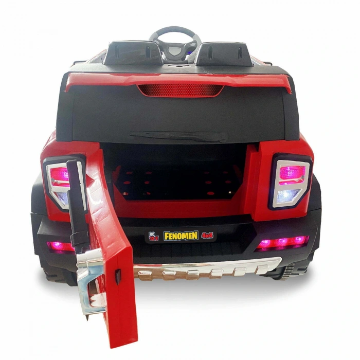 Fenomen Kırmızı Uzaktan Kumandalı 4X4 12 Volt Çift Kişilik Akülü Araba - RC Jeep 4x4 Akülü Araba