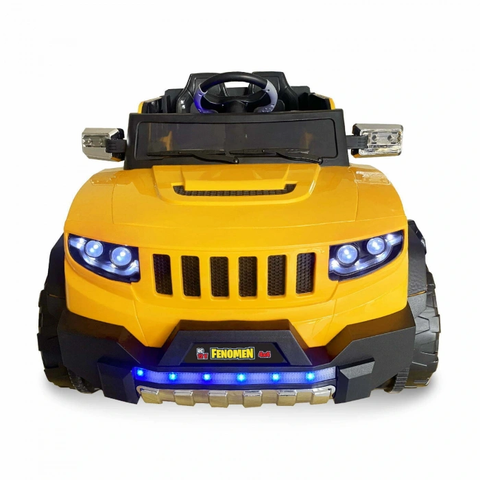 Fenomen Sarı Uzaktan Kumandalı 4X4 12 Volt Çift Kişilik Akülü Araba - RC Jeep 4x4 Akülü Araba