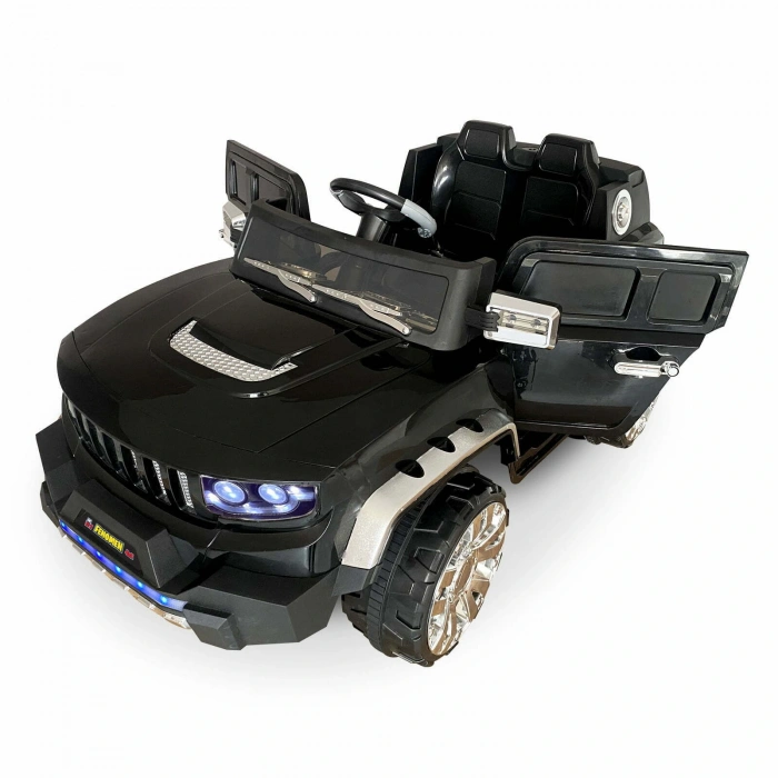 Fenomen Siyah Uzaktan Kumandalı 4X4 12 Volt Çift Kişilik Akülü Araba - RC Jeep 4x4 Akülü Araba