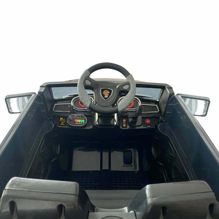 Fenomen Siyah Uzaktan Kumandalı 4X4 12 Volt Çift Kişilik Akülü Araba - RC Jeep 4x4 Akülü Araba