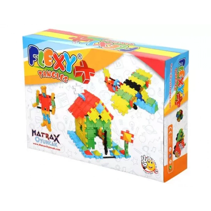 Flexy Tangles Blok Oyunu 129 Parça - Oyuncak Lego Seti - Birbirine Geçmeli STEM Lego Seti - Eğitici Oyuncak