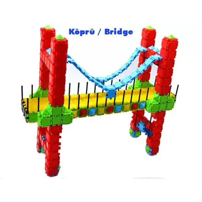 Flexy Tangles Blok Oyunu 500 Parça - Oyuncak Lego Seti - Birbirine Geçmeli STEM Lego Seti - Eğitici Oyuncak