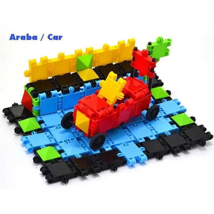 Flexy Tangles Blok Oyunu 88 Parça - Oyuncak Lego Seti - Birbirine Geçmeli STEM Lego Seti - Eğitici Oyuncak