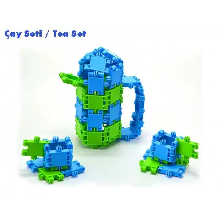 Flexy Tangles Blok Oyunu 88 Parça - Oyuncak Lego Seti - Birbirine Geçmeli STEM Lego Seti - Eğitici Oyuncak