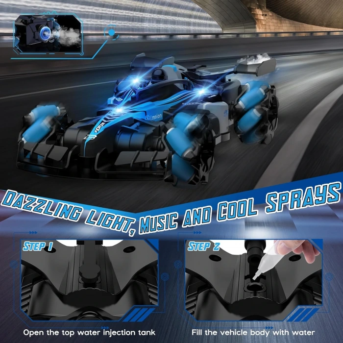 Forza 9 Spray Racing Car - Uzaktan Kumandalı Buharlı Işıklı Forza Araba Yeni Nesil Araba