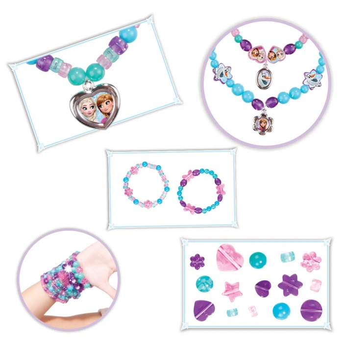Frozen İkili Takı Seti - Dede Takı Seti - Boncuk Kolye Seti - Karlar Ülkesi Takı Seti