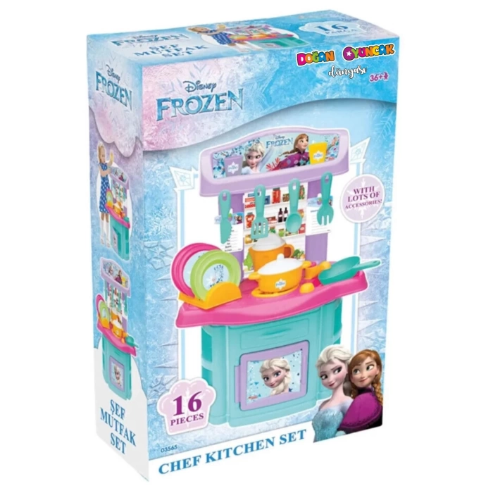 Frozen Şef Mutfak Seti - Mutfak Setleri - Ev Oyuncak Setleri - Frozen Mutfak - Karlar Ülkesi Mutfak Seti