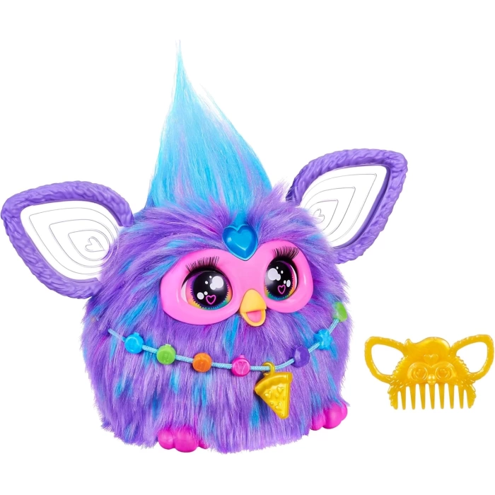 Furby Mor Renkli İnteraktif Pelüş Oyuncak - Furby Peluşu - Furby Oyuncak Peluş - Konuşan Furby Oyuncak