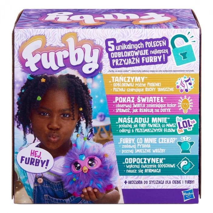 Furby Mor Renkli İnteraktif Pelüş Oyuncak - Furby Peluşu - Furby Oyuncak Peluş - Konuşan Furby Oyuncak