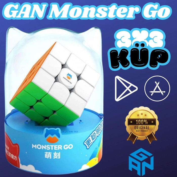 Profesyonel GAN Monster Go Standard 3x3 Küp - Zeka Küpü - Akıl Küpü - Monster Küp - 3x3 Cube