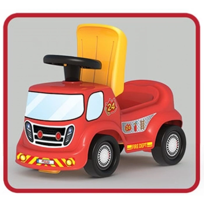 Go Hero İtfaiye Arabası - Binmeli Araba İlk Arabam - Çocuk Arabası - İlk Adım Arabası - 4 Teker Araç
