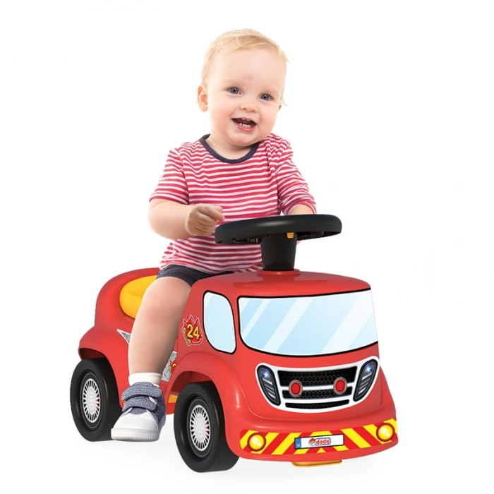 Go Hero İtfaiye Arabası - Binmeli Araba İlk Arabam - Çocuk Arabası - İlk Adım Arabası - 4 Teker Araç