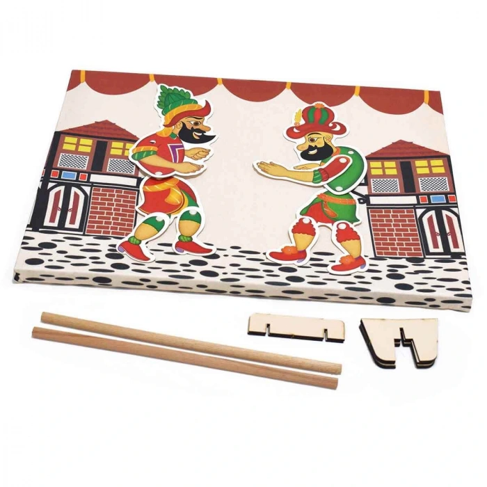 Hacivat ve Karagöz Oyunu - Kumtoys Hacivat ve Karagöz Sahne Seti - Sanat Oyunları