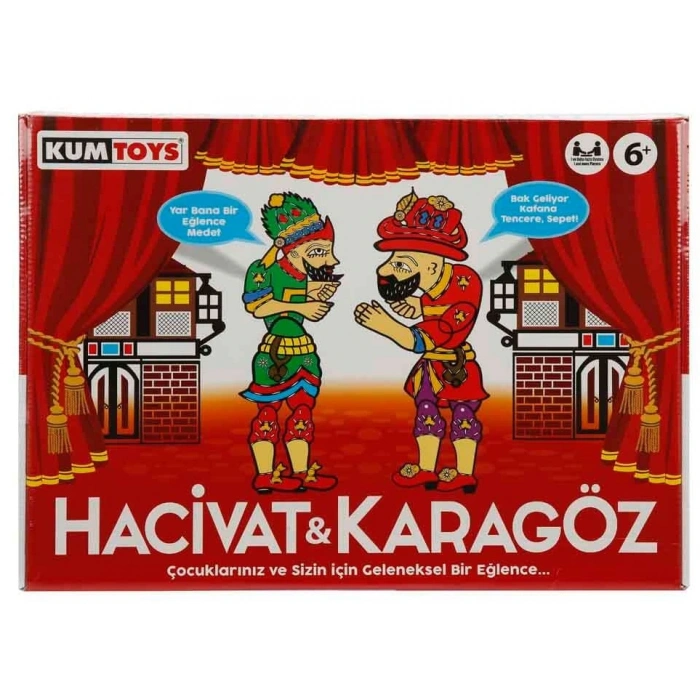 Hacivat ve Karagöz Oyunu - Kumtoys Hacivat ve Karagöz Sahne Seti - Sanat Oyunları