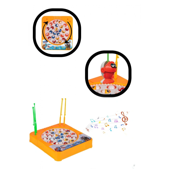 Happy Fishing Pilli Balık Oyunu - Pilli Müzikli Balık Tutma Oyunu - Baby Shark Şarkılı Eğitici Balık Yakalama Oyunu