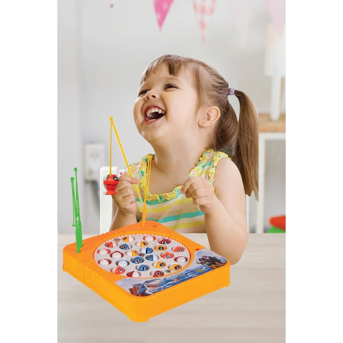 Happy Fishing Pilli Balık Oyunu - Pilli Müzikli Balık Tutma Oyunu - Baby Shark Şarkılı Eğitici Balık Yakalama Oyunu