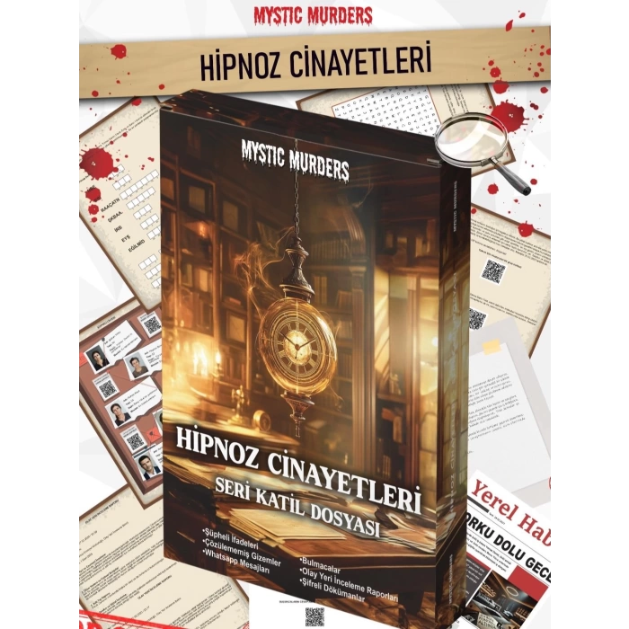 Hipnoz Cinayeti Dedektif Oyunu - Dava Çözme Oyunu - Suç Çözme Oyunu - Cinayet Oyunu Cinayet Çözme