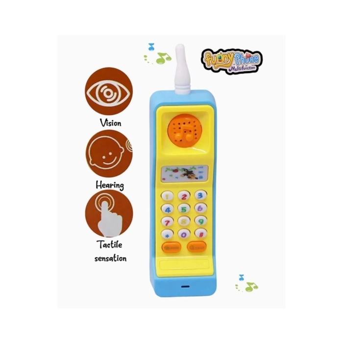 İngilizce Öğreten Sesli Işıklı Telefon - Eğitici Telefon - Zeka Geliştirici Oyuncak - Bebek Oyuncakları