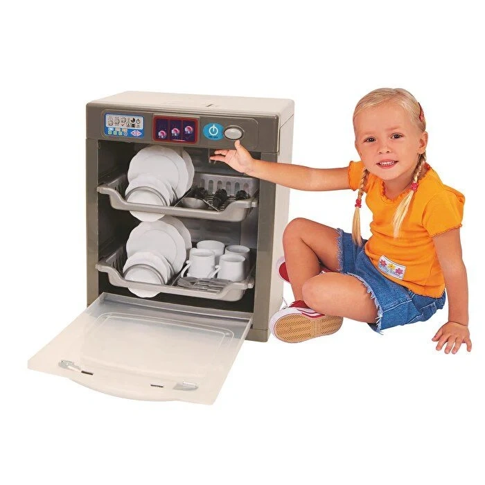 İnteraktif Bulaşık Makinesi Oyun Seti 28 Parça - Orijinal Bulaşık Makinesi - Çalışan Bulaşık Makinesi - Pilli Bulaşık Makinesi