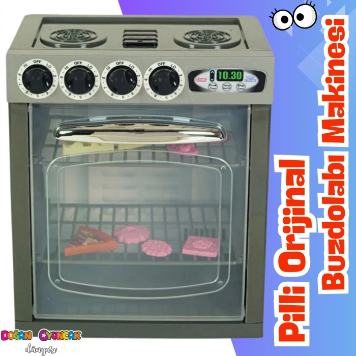 İnteraktif Fırın Oyun Seti 15 Parça - Orijinal Fırın Makinesi - Çalışan Fırın Seti - Pilli Fırın Eşyası