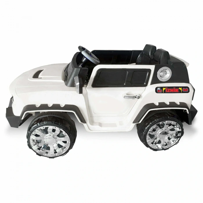İznik Beyaz Uzaktan Kumandalı 4X2 12 Volt Akülü Araba - RC Jeep Akülü Araba