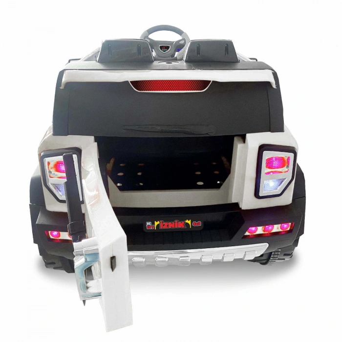 İznik Beyaz Uzaktan Kumandalı 4X2 12 Volt Akülü Araba - RC Jeep Akülü Araba