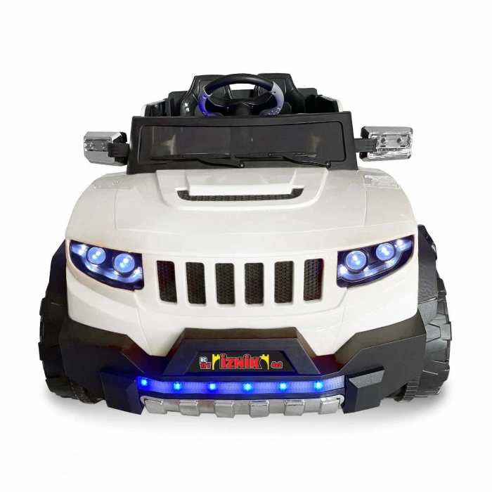 İznik Beyaz Uzaktan Kumandalı 4X2 12 Volt Akülü Araba - RC Jeep Akülü Araba