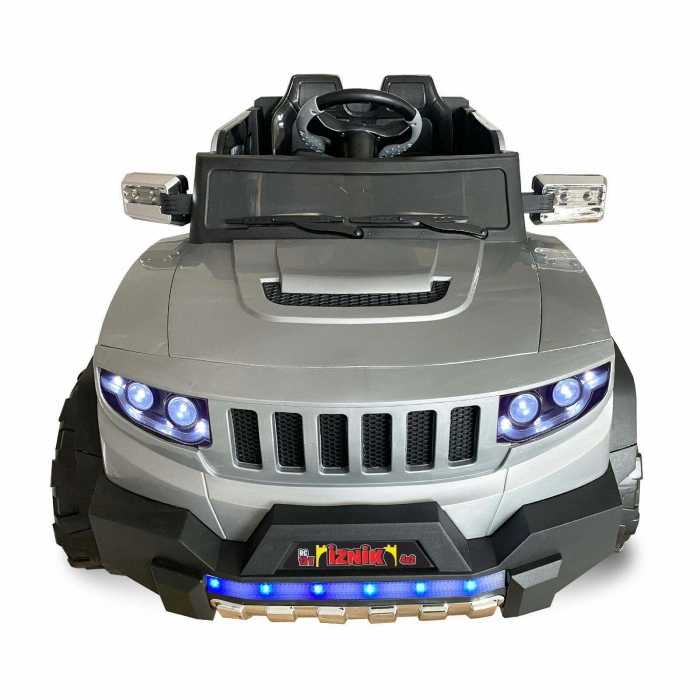 İznik Gri Uzaktan Kumandalı 4X2 12 Volt Akülü Araba - RC Jeep Akülü Araba