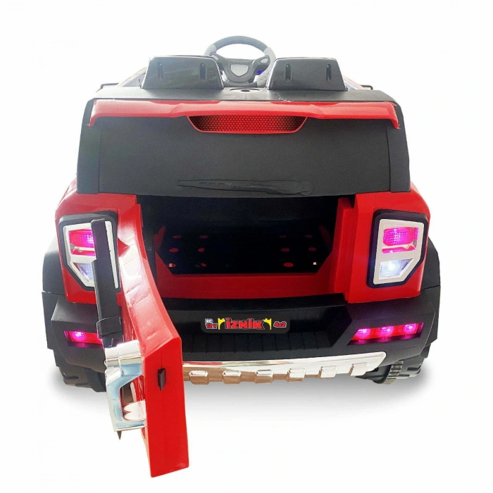 İznik Kırmızı Uzaktan Kumandalı 4X2 12 Volt Akülü Araba - RC Jeep Akülü Araba