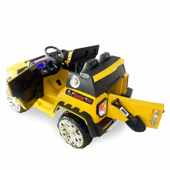 İznik Sarı Uzaktan Kumandalı 4X2 12 Volt Akülü Araba - RC Jeep Akülü Araba