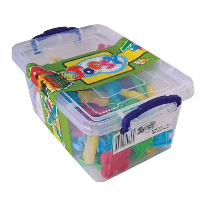 Joesy Eğitici Blok Oyunu 100 Parça - Oyuncak Lego Seti - Birbirine Geçmeli STEM Lego Seti - Eğitici Oyuncak