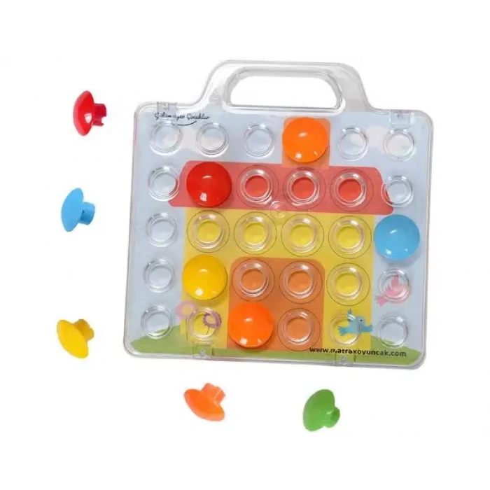 Junior Sihirli Düğmeler Oyunu - Oyuncak Sihir Düğmeler - Renkleri Yerine Yerleştirme Oyunu Resim Oyunu